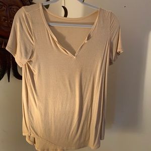 Pale Yellow baseball cut tee